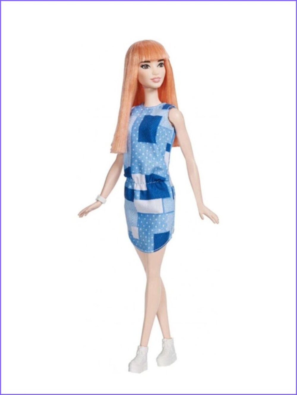 Mattel-Barbie Fashionistas Patchwork Denim Doll # 60 New In Box